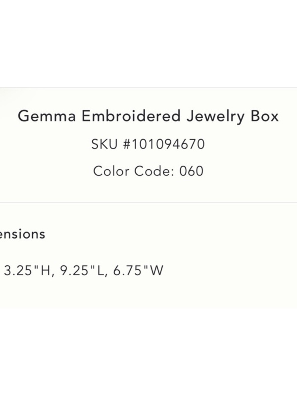 Gemma Embroidered Jewelry Box - Picture 7 of 10